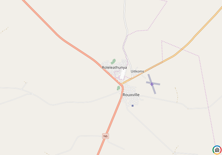 Map location of Rouxville